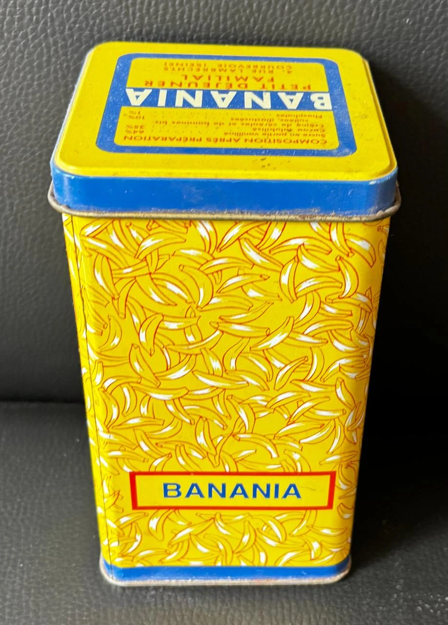 ❂ Former BANANIA Metal Box "Family Breakfast" - Lithographed Tinplate – photo 4